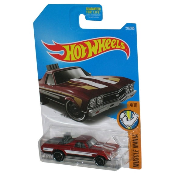 Hot Wheels Muscle Mania 4/10 (2015) Red '68 El Camino Toy Car 216/365