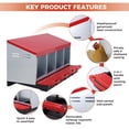 thumbnail image 1 of EDTara Metal Chicken Nesting Box Provides Sturdy Galvanized Steel Build and a Convenient Removable Roll-Out Tray, Ensuring Easy Egg Gathering and Cleaning for Backyard or Farm Poultry Setups, 1 of 8