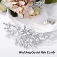 thumbnail image 2 of Bride Crystal Wedding Hair Comb Silver Bridal Side Comb Rhinestone Hair Accessorie for Women and Girls (A-Silver), 2 of 4