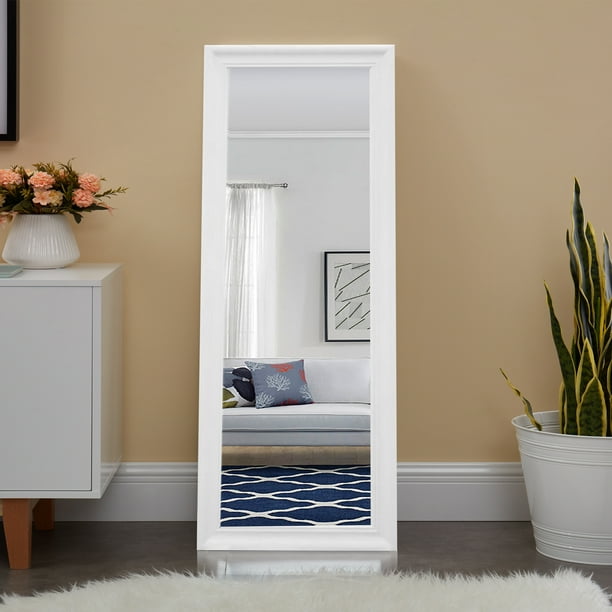 Better Homes & Gardens 27” x 70” White Full Length Floor Leaner Mirror