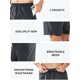 thumbnail image 5 of Pantalones cortos para correr NORTHYARD para hombre de 5 pulgadas con bolsillos, gris oscuro-XL, 5 of 6