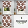 thumbnail image 3 of Tie Up Curtains for Windows Brown Dahlia Flowers Valance Adjustable Balloon Curtain Grey Floral Tie Up Shades for Kitchen Living Room Bedroom Privacy Curtain Drape 34x45 Inch, 3 of 9