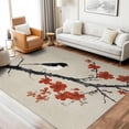 Floral Bird Oriental Area Rug, Chinese Style Flower Pattern Carpet ...