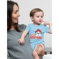 thumbnail image 3 of Paw Patrol Marshall Themed Little Brother Baby Bodysuit - Newborn Outfit for Boys - Perfect Gift for Paw Patrol Fans - Adorable Baby Shower Present - Official Nickelodeon Apparel - 18M (12-18M) Aqua, 3 of 5