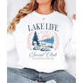thumbnail image 3 of Lake Life Social Club Sweatshirt for Women & Kids Cozy Lake House Crewneck Pullover White Sweatshirt Adult X-Large, 3 of 7