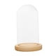 thumbnail image 3 of Elegante expositor de cúpula de cristal con base de madera para exhibir plantas artificiales y Estilo E, 3 of 9