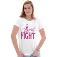 thumbnail image 3 of Support The Fight Breast Cancer Aware Womens Slim Fit Graphic Tee Brisco Brands M, 3 of 5