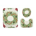 thumbnail image 1 of Christmas Bathroom Sets Christmas Decoration Bathroom Foot Mat Three Piece Set, Absorbent Quick Drying Anti Slip Foot Mat, Crystal Velvet Foot Mat, Machine Washable, 1 of 6