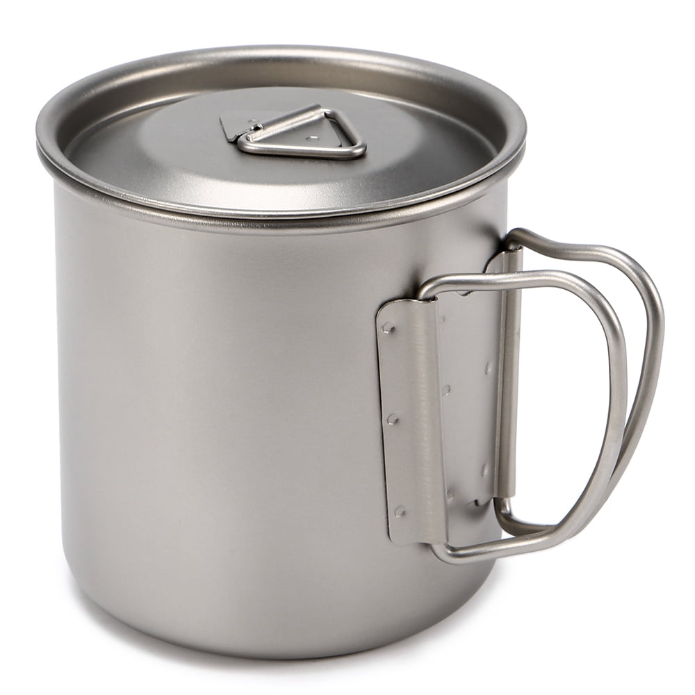 Details about   Lixada 900ml Titanium Cup Pot Ultralight Cup with Lid and Foldable Handle H7S5