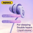 thumbnail image 2 of Remax Soft Sleep Earphones Wired Noise Cancelling In-Ear Anti-noise Type C 3.5mm Earphone Wired For Mobile Phone Earplugs Mini, 2 of 2