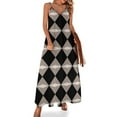 thumbnail image 1 of Nuevo vestido sin mangas negro y beige con estampado geométrico 723 Vestidos elegantes, 1 of 7