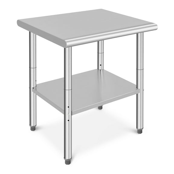 BENESKY Stainless Steel Prep Table 30 x 24 Inch, NSF Commercial Work Table with Undershelf, Heavy Duty Prep Table for Restaurant, Home, Garage and Hotel