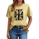 thumbnail image 4 of Camisetas de Verano de Manga Corta de las Mujeres Nuevo Suéter de Cuello de Tripulación, Top de Fiesta Impreso Casual para la Primavera, 4 of 4