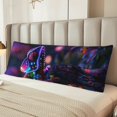 thumbnail image 2 of Naloa Glowing Chameleon Fantasy Art Body Pillow Cover, Pillowcases with Hidden Zipper Breathable Long Pillow Case (Pillows are not included,20x54 inch), 2 of 7
