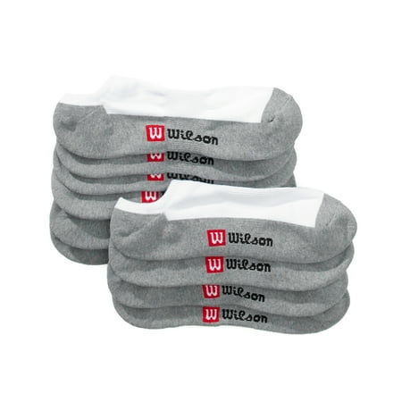 Wilson - Men's Performance No-Show Socks, White 5-Pack