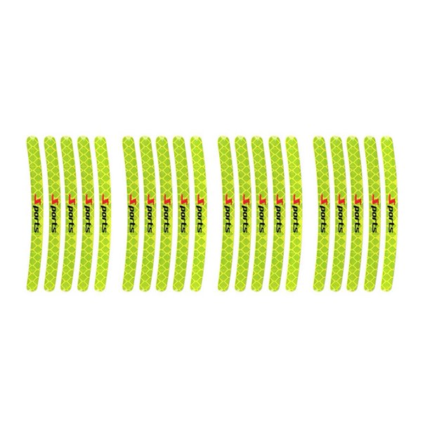 20 piezas pegatinas de cubo de rueda tiras reflectantes para llantas de neumáticos para bicicleta motocicleta coche Ehuebsd Accesorios para autos y motos