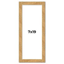 7x19 Frame Beige Real Wood Picture Frame Width 1.25 inches | Interior Frame Depth 0.5 inches |