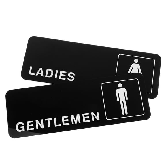2pcs Acrylic Ladies and Gentlemen Restroom Signs Men Women Restroom Signs Door Plaques For Men And Women Home Business Toilet