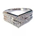 thumbnail image 5 of K-KED Pretty V Gift Women 925 Silver Filled Ring Delicate Jewelry Party Band Ring Sz 6-10-9, 5 of 6