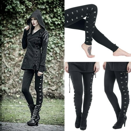 pants women (leggings) SPIRAL - Gothic Elegance - P001G455