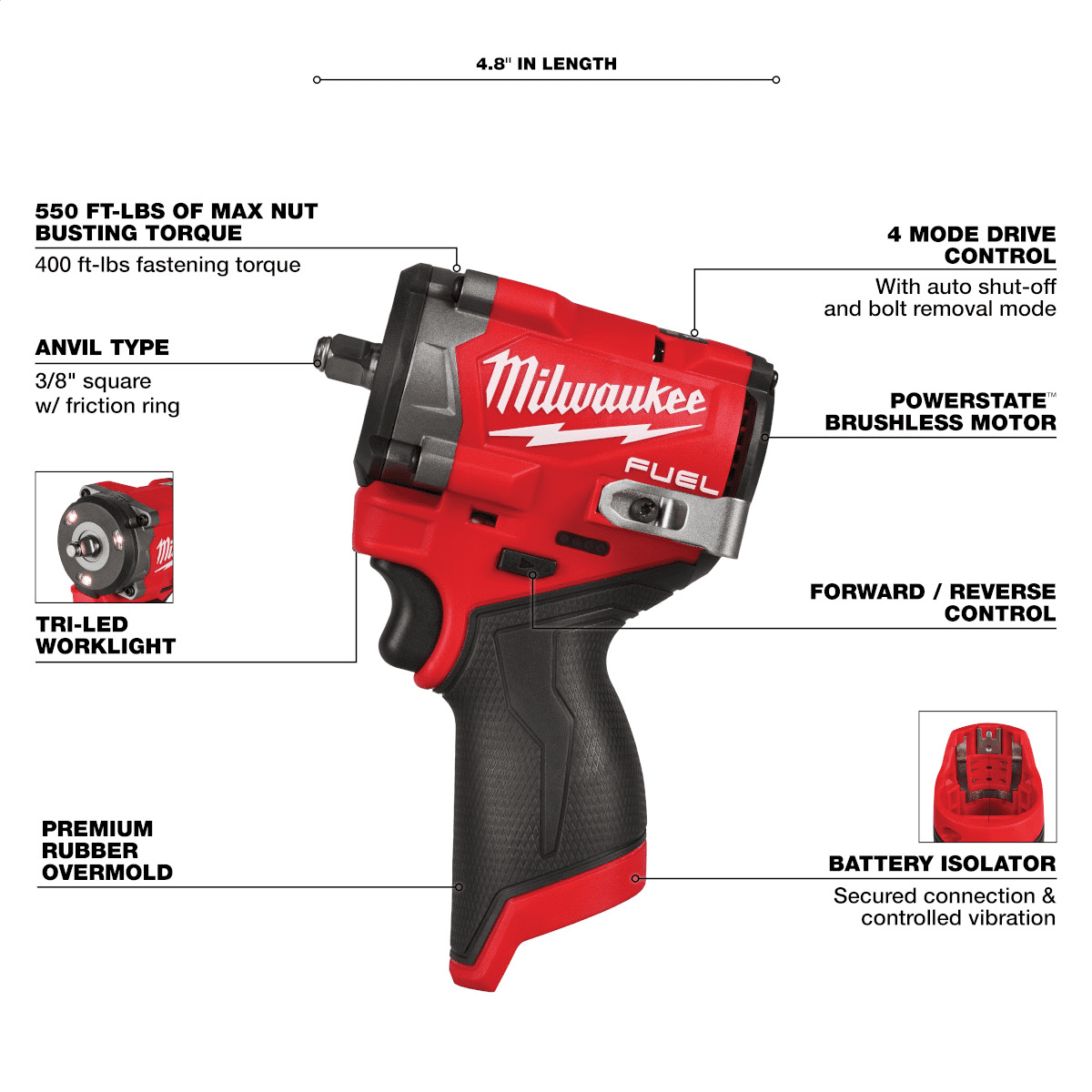Milwaukee Tool M12 FUEL 3-Tool Combo Kit
