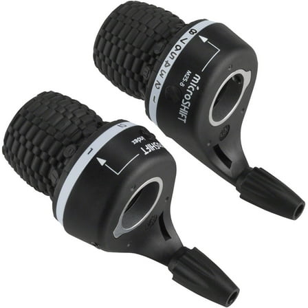 microSHIFT MS25-8 Twist Shifter Set, 8-Speed, Triple, Shimano Compatible