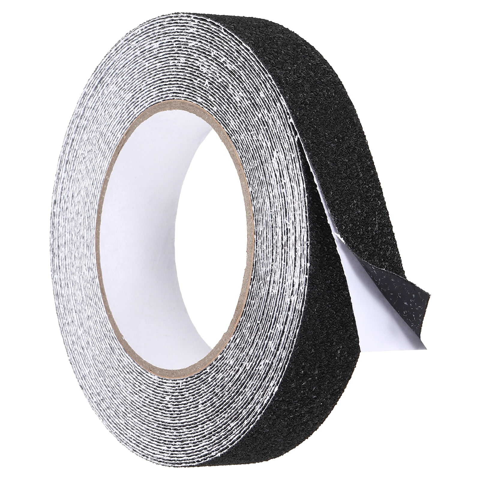Uxcell Rubber Grip Tape 1 in x 33 ft Non-Slip Tape with Texture Waterproof Adhesive Non-Abrasive Grip Tapes for DIY Tools Indoor & Outdoor Stair Steps Ramp Black