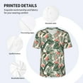 thumbnail image 4 of Daiia Palm Trees and Tropical Mens Baseball Jersey Button Down Shirts Short Sleeve Sports Uniforms-X-Large, 4 of 9