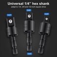 thumbnail image 3 of Yeacher 9 Pieces Drill Bit Sockets Adapter Extension Set Including 6 Pieces Hex Shank Socket Adapter Set 3 Pieces 360 Degree Rotatable Hex Shank Drill Adapters for Household Workplace, 3 of 7