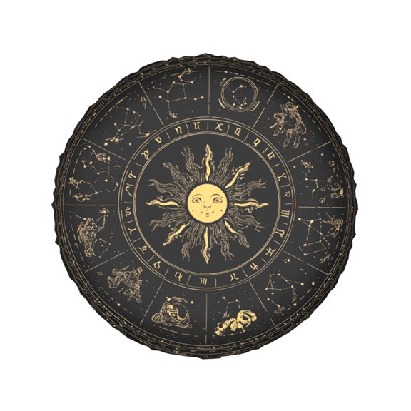Car Spare Tire Cover | Fit | Vintage Camper Van Design with Mountain Landscape | Durable Polyester | Weather-Resistant & Machine Washable |Ideal for Outdoor Enthusiasts, Spare Tire Wheel Cover