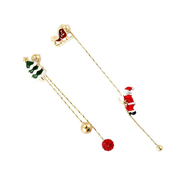 Bearachild 1 par de pendientes largos con borla, pendientes colgantes de Navidad, pendientes colgantes a la moda, joyería para fiesta, accesorio de vestir Kits de decoración para fiestas Tipo 1 Bearachild HA075310-01