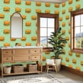 thumbnail image 4 of Food Peel and Stick Wallpaper 23.6in x 9.8ft Delicious Burgers Fresh Vegetables Cheese Contact Paper Vinyl Waterproof Self Adhesive Wall Paper for Snacks Themed Party Cabinet Renter Friendly, 4 of 8
