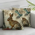 thumbnail image 3 of Hopper Country Vintage Animal Pillow Case Cotton Decoration Cute Rabbit, Classical Double Garden Flower Pillow Case, Various Sizes, Set of 2, 3 of 7