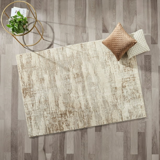 Mainstays 4 5 X 5 Magnolia Shag Tan Area Rug Walmart Com Walmart Com