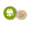 thumbnail image 1 of Broche de oro metálico circular, 1 of 3