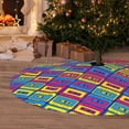 thumbnail image 6 of Yiaed Cassette Tapes Print Christmas Tree Skirt , Tree SkirtsTree Mat for Christmas Winter Holiday Indoor Decorations-48", 6 of 7