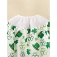 thumbnail image 6 of QUOTAY Cute St. Patrick's Day Bahy Outfit Baby Girls Green Four Leaf Print Long Sleeve Romper Pullover Bodysuit Z01_Green,6M, 6 of 6