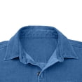 thumbnail image 5 of jjayotai Plus Size Cotton Shirts for Men Long Sleeve Button down Shirts Casual Work Shirt with Flap Chest Pocket, 5 of 6