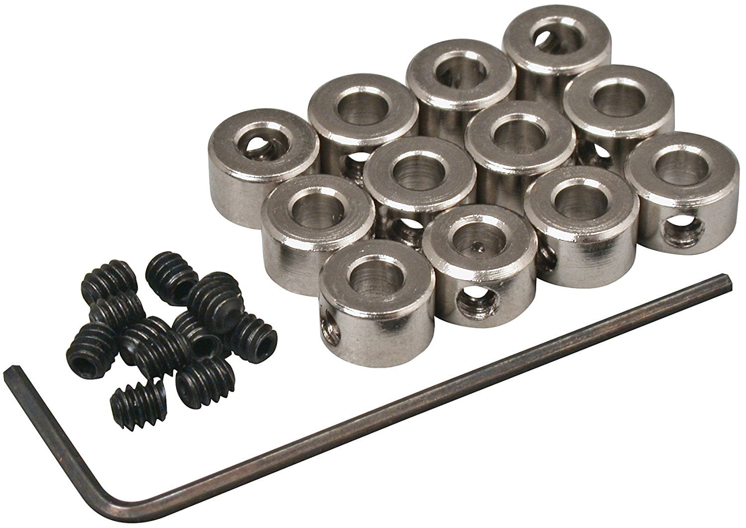 1/8" Plated Wheel Collar (12Piece), INCLUDES Twelve 1/8 plated brass