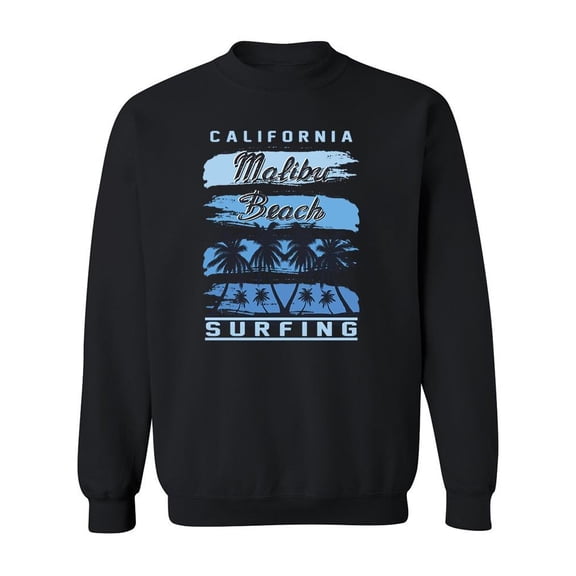 Malibu Beach Surfer Sweatshirt Men -Image by Shutterstock, Male x-Large