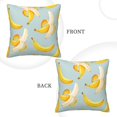 thumbnail image 3 of Square Throw Pillow Covers with Core, Yellow Sweet Banana Pillows for Sofa Beds, 18"x18", 3 of 9