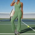 thumbnail image 2 of Sentmoon Women's Summer Rompers Cute Outfits for Women V Neck Solid Color Lace Backless Slim Fit Summer Jumpsuits for Going out and Concert, 2 of 7