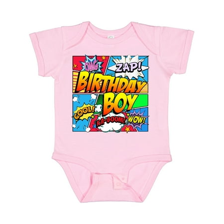 

Inktastic Birthday Boy Comic Book Gift Baby Boy Bodysuit