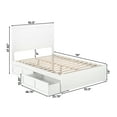 thumbnail image 7 of AFI NoHo Full Wood Platform Bed with Headboard Footboard & 2 Storage Drawers, White, 7 of 7