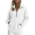 thumbnail image 2 of Womens Sweatshirt 1/4 Half Zip Pullover Casual Long Sleeve Lightweight Workout Sweatshirts Tops Y2k Winter Zip Up Jackets Oversized Tops Clothes 2026, 2 of 6