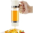 thumbnail image 1 of Aelga - Recipiente dosificador de miel de vidrio, antigoteo, 12 oz, con asa, dispensador de jarabe para café o té, ideal para miel y jarabe, color blanco, 1 of 6