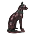 thumbnail image 3 of Egyptian Goddess Bastet Cat Sitting Figurine In Rustic Aged Bronze Patina Finish, 3 of 8