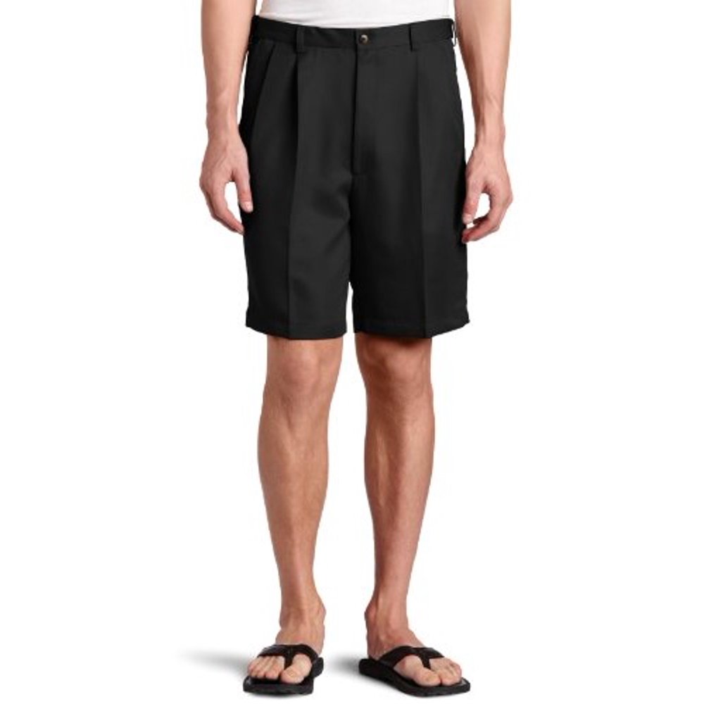 Haggar Men's Cool 18 Gabardine Hidden Expandable Waist Pleat Front