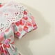 thumbnail image 5 of TAIAOJING Toddler Baby Girls Floral Dress Girls Short Sleeve Prints Lace Ruffles Princess Dress Dance Party Dresses Clothes For 18-24 Months, 5 of 9