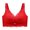 Red, variant on Bandeau Bra Women Lightly Lined Feature V-Neck T-Shirt W-381